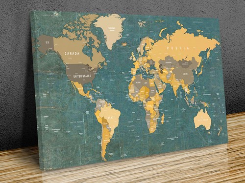 Classic world map - world,
