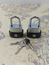 Yale - Y125B/40/122/3 High Security 40mm Laminated Steel Padlock, Pack of 2