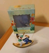 Vintage Geobel Rocking Cat with box. by Rosina Wachtmeister