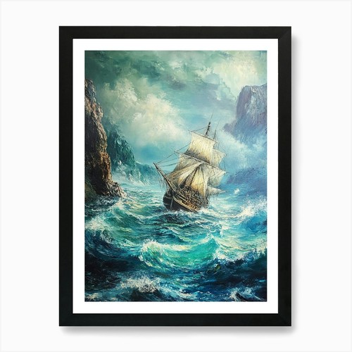 Sailing ship rough - ship, in