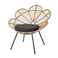 Accent Chair Rattan Effect
