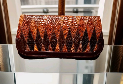 Vtg 70s slim - brown, cobra