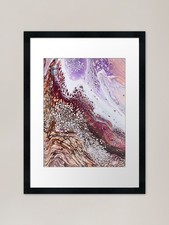 Acrylic pour purples, reds and