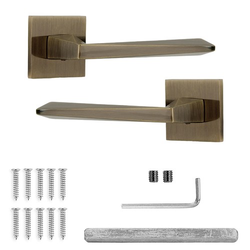 Antique brass square - square, door