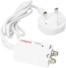 12 V Fully Screened Power Supply with Mains Plug Labgear PSUFC 300 mAh  - White