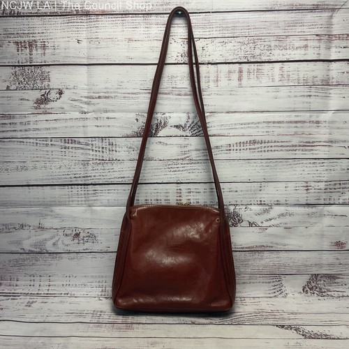 Texier brown leather shoulder - brown,