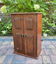 Antique Wooden Medicine Apothecary Cabinet Brass pull handles old world witchy