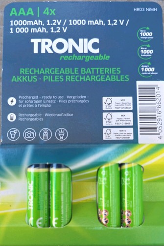 Tronic rechargeable 2500mah - rechargeable,