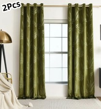 Olive Green Velvet Curtains