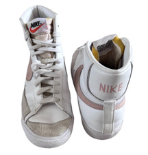 NIKE .. White with Pink Flash High Top Trainers Size UK 6