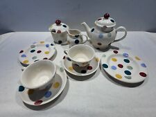 Emma Bridgewater - Rare Discontinued Dollie’s Tea Set With Sugar Pot 