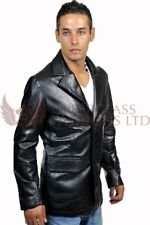 Mens Black Italian Leather