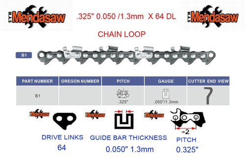Chainsaw chain 38cm fits - ,