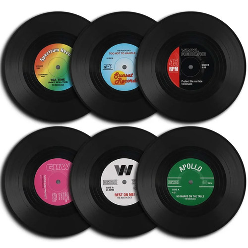 6pcs set colorful retro - 6pcs/set, vinyl