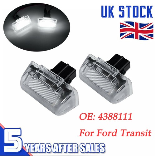 Pair license plate light - plate, rear