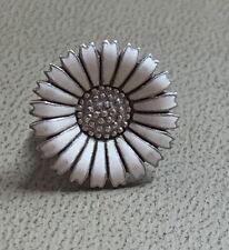 Designer Charm By Kranz Ziegler 925 Silver White Enamel Daisy Charm/signed