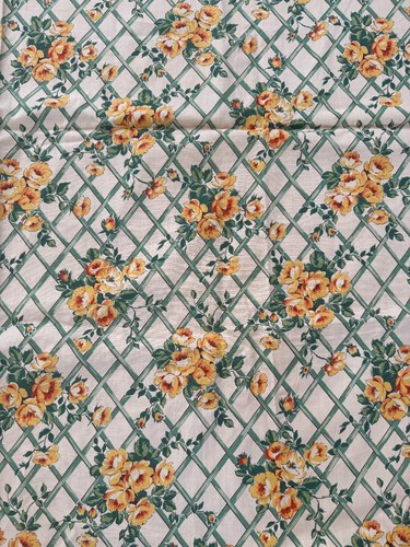 Vintage french cotton fabric - vintage,
