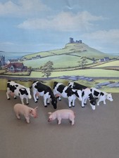 Toyland Farm - Cattle & Pigs Mixed Lot X7, 1/32 Scale. Britains.?