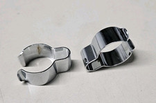 97-4112 PAIR 7/8" CHROME HANDLEBAR CABLE CLIPS TRIUMPH T120 T140 T150 BSA NORTON