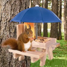 Wooden Squirrel Feeder Table