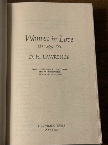 Women love lawrence - women, d.h.