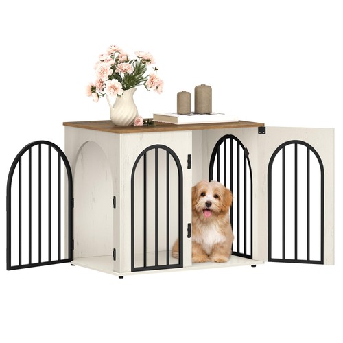 Wooden dog crate furniture - dog,