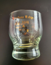 Glass - Vintage - Masonic - Borsdane Lodge - 1969 - 7.7cm Tall