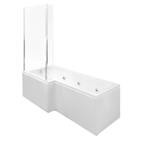Shaped whirlpool shower bath - l-shaped,