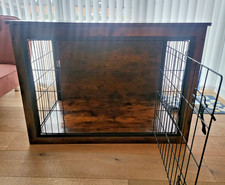 Large Rustic Wooden Dog Crate - L 102 cm W 71 cm H 74 cm