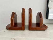 Vintage Art Deco Wood Bookends