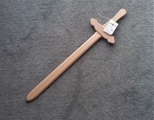 Wooden Sword Fancy Dress children's kid's wooden sword 60 cm new, solid Beech