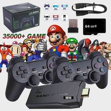 35000+ Retro Video Game Console 4K HD TV Game Stick Ink.2 Wireless Controller UK