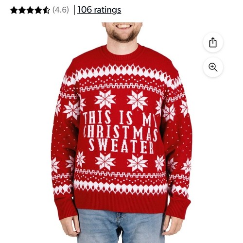 Men red christmas - men's, crewneck