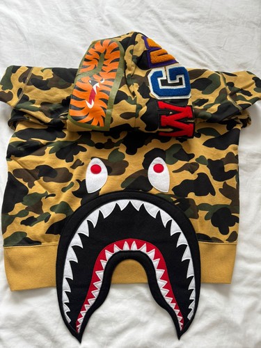 Men bape medium shark - shark, hoodie