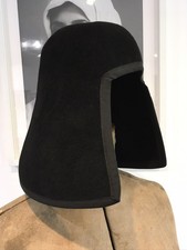 Philip Somerville 1970’s Hat / Black Felt / Space Age Bonnet / Silhouette