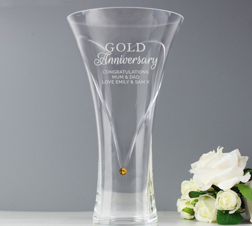 Personalised gold golden 50th - gold,
