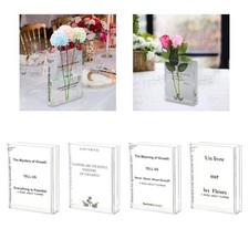 Acrylic Book Flowers Vase