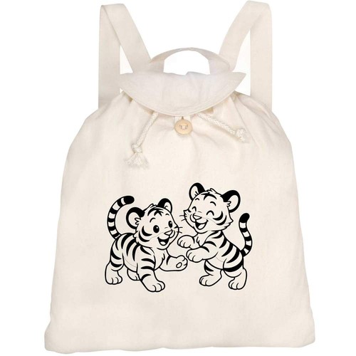 Playful tiger cubs canvas - cubs',