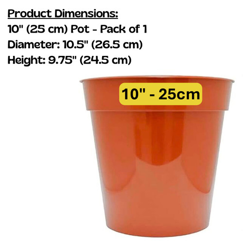 Large plastic plant pot 25cm - large,