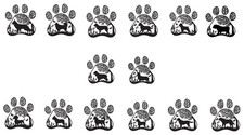 Decal dog paw print - -,
