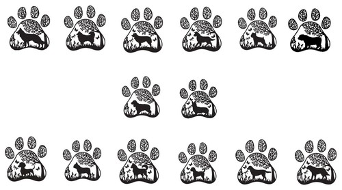 Decal dog paw print - decal,
