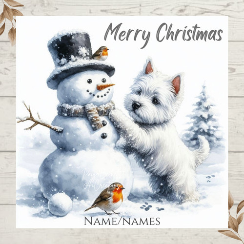 Personalised westie dog - personalised,