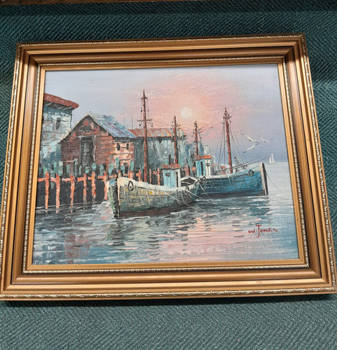 William jones oil canvas - canvas,