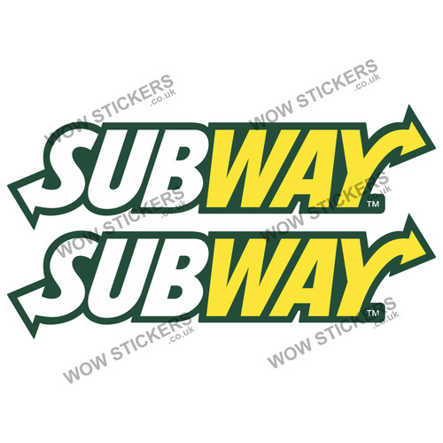 Subway sticker man cave - sticker, x2