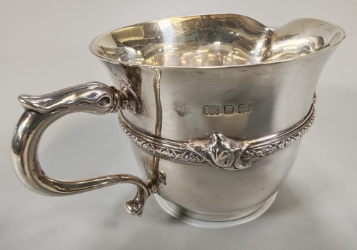 Antique solid silver jug - antique,
