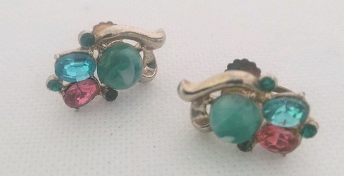 Vintage screw back gold - back, toned