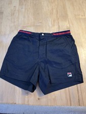 Vintage FILA Borg Tennis Short Shorts In black