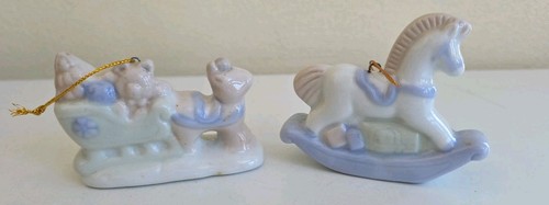 Vtg porcelain rocking horse - rocking,