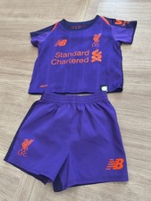 2018/2019 Liverpool FC Away Football Kit Age 3-6 Mths Infants New Balance Purple