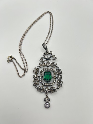 Antique victorian green paste - victorian,